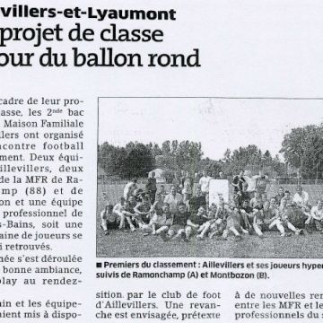 EST REPUBLICAIN - Un projet de classe autour du ballon rond - édition du 7 juin 2010